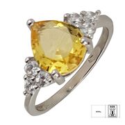 Inel argint lacrima  galbena Thia marimea 54