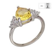 Inel argint lacrima  galbena Thia marimea 54