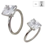 Inel argint solitaire patrat Thia marimea 51