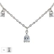 Lant argint elegant cu zirconii Thia