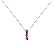 Lant argint elegant cu zirconii rosii Thia