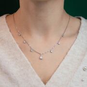 Lant argint elegant cu zirconii Thia