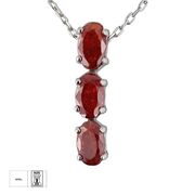 Lant argint elegant cu zirconii rosii Thia