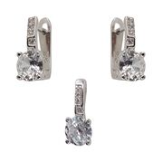 Set argint elegant cu zirconiu Thia