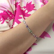 Bratara argint zirconii multicoloreThia