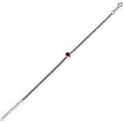 Bratara argint lacrima  fucsia Thia