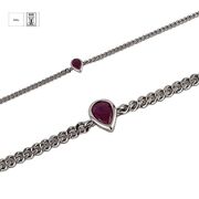 Bratara argint lacrima  fucsia Thia