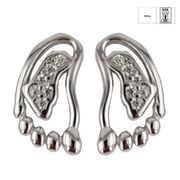 Cercei argint baby cu zirconii