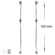 Cercei lungi argint Deni