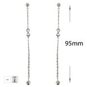 Cercei lungi argint Dubly