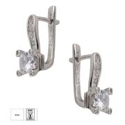 Cercei argint tortite cu zirconiu