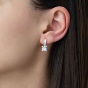 Cercei argint tortite cu zirconiu