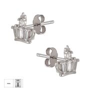 Cercei argint coroana cu zirconii