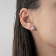 Cercei argint coroana cu zirconii