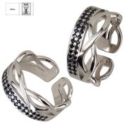 Inel argint dublu reglabil Blacky