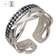 Inel argint dublu reglabil Blacky