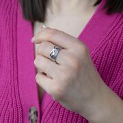 Inel argint dublu reglabil Blacky