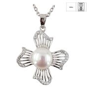 Lant argint cu pandantiv perla Flower