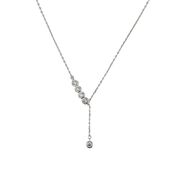Lant argint cu pandantiv solitaire Thia