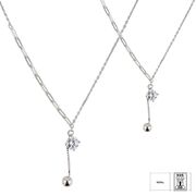 Lant argint deosebit cu zirconiu alb Thia