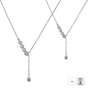 Lant argint cu pandantiv solitaire Thia