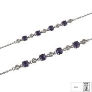 Bratara argint crystal mov Thia