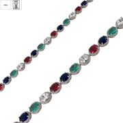 Bratara argint eleganta multicolora Thia