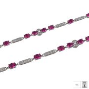 Bratara argint eleganta fucsia Thia