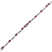 Bratara argint eleganta fucsia Thia