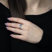 Inel argint logodna topaz mistic Thia marimea 53