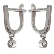 Cercei argint eleganti solitaire Thia