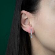 Cercei argint eleganti solitaire Thia