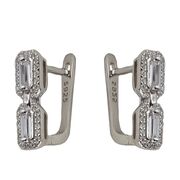 Cercei argint dreptunghiulari Thia