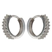 Cercei argint rotunzi cu zirconiu Thia