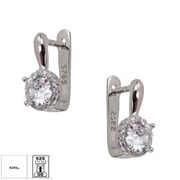 Cercei argint rotunzi cu zirconiu Thia