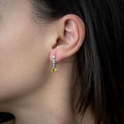 Cercei argint eleganti Thia galbeni