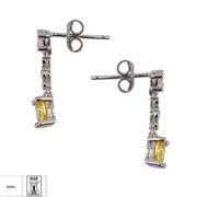 Cercei argint eleganti Thia galbeni