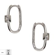 Cercei argint simpli cu zirconiu Thia