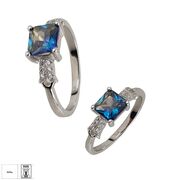 Inel argint logodna topaz mistic Thia marimea 53
