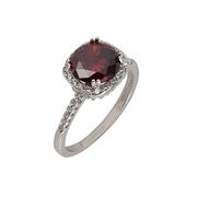 Inel argint logodna zirconiu rosu Thia marimea 56