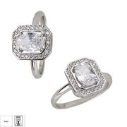 Inel argint logodna dreptunghiular Thia marimea 54