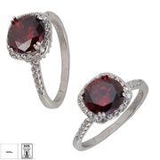 Inel argint logodna zirconiu rosu Thia marimea 56