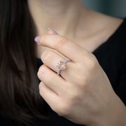 Inel argint crystal champagne Thia marimea 57