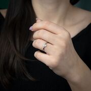 Inel argint solitaire patrat Thia marimea 51