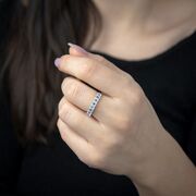 Inel argint elegant zirconii Thia marimea 58