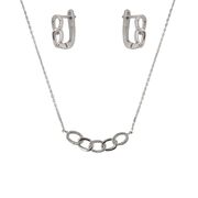 Set argint zale cu infinit Thia