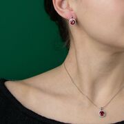 Set argint elegant rosu Thia