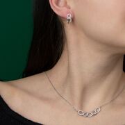 Set argint zale cu infinit Thia