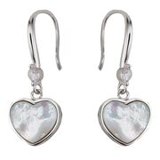 Set argint lant si cercei inima cu sidef Thia