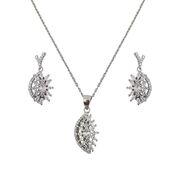 Set argint elegant lant si cercei Thia